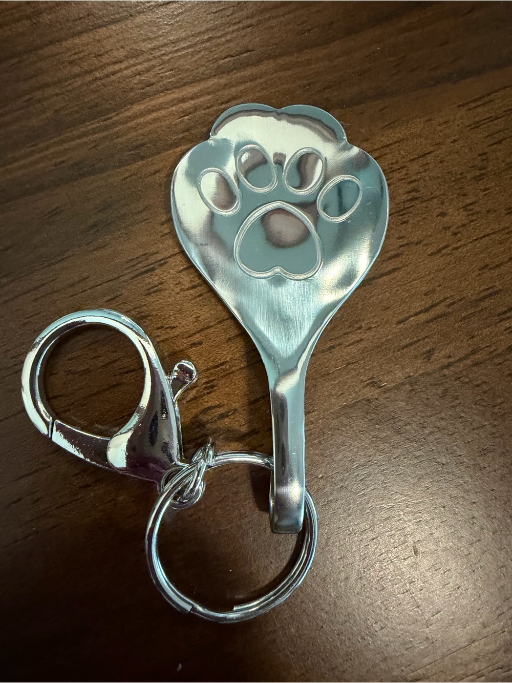 Paw Print Spoon Keychain